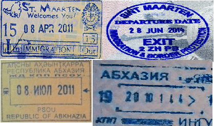 sint maarten abkhazia rare passport stamps livein10countries