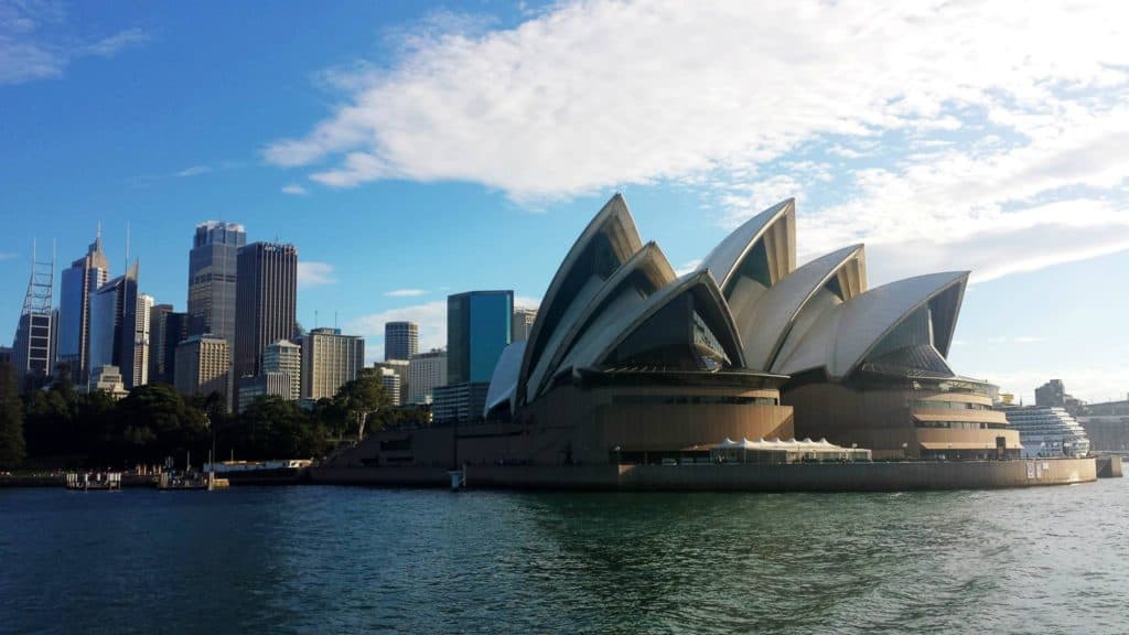 Sydney harbour Australia on a working holiday visa