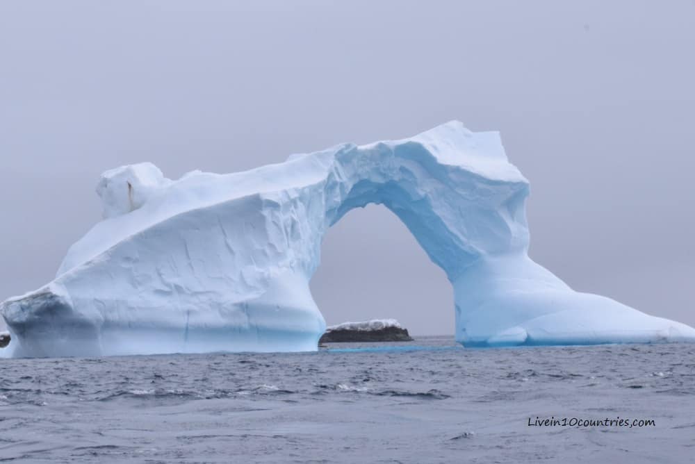 Antarctica ice arch sailing