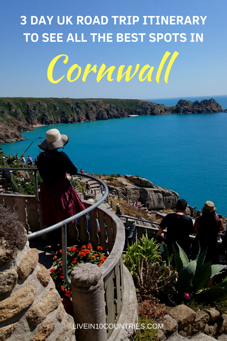 Traveler on the edge on the Minack Theatre steps - Cornwall itinerary over 3 days