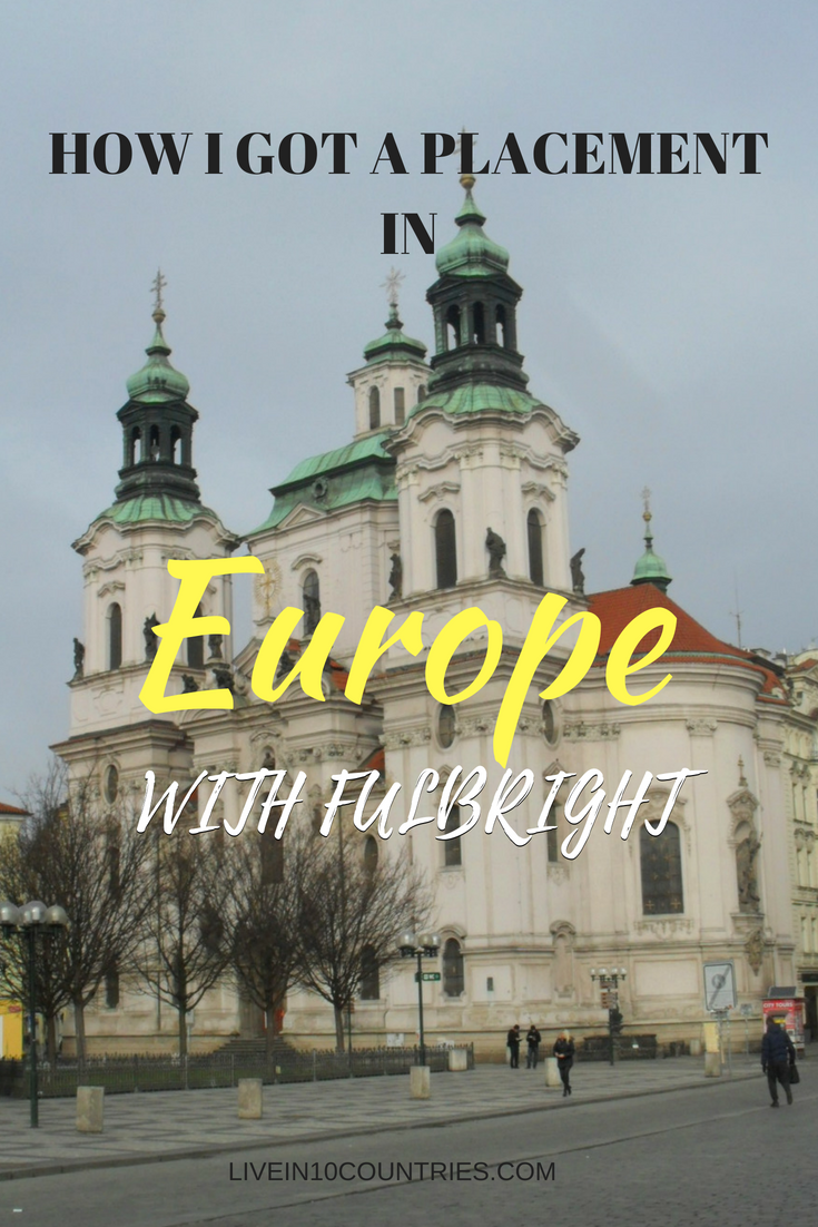 St Nicholas' Church Prague pin - how I got a placement in Europe with Fulbright