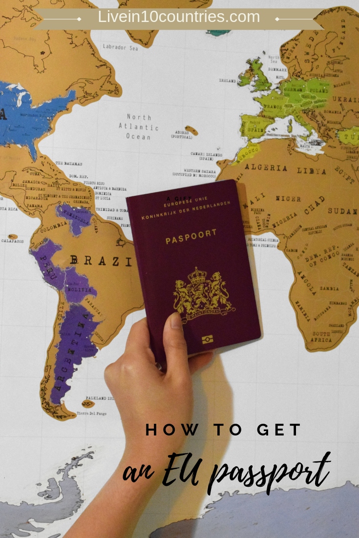Pin - Dutch passport and world map - EU citizenship