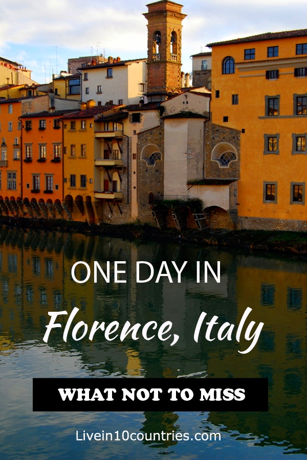 One day in Florence itinerary pinterest pin