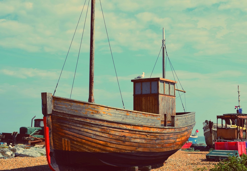 A boat on Hastings seafront
