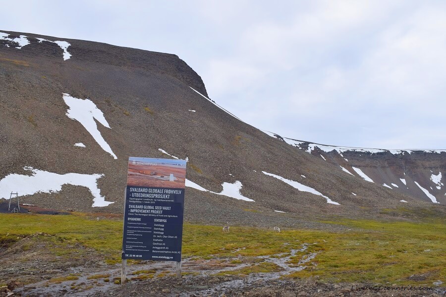 Svalbard global seed vault norway entrance sign